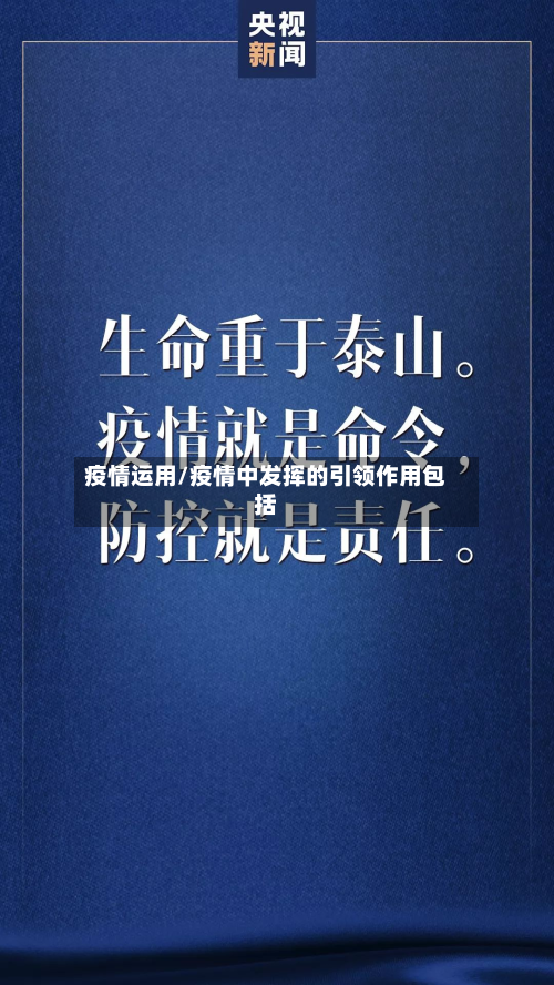 疫情运用/疫情中发挥的引领作用包括-第3张图片