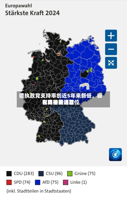德执政党支持率创近5年来新低，极右翼德国选取党稳居民调首位-第1张图片