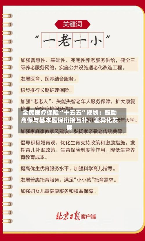 全民医疗保障“十五五”规划：鼓励商保与基本医保衔接互补、差异化发展-第2张图片