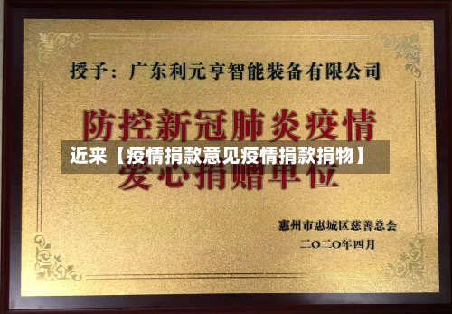 近来【疫情捐款意见疫情捐款捐物】-第2张图片