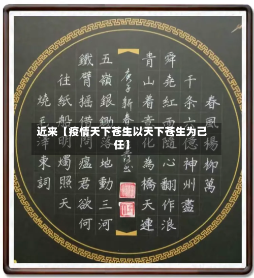 近来【疫情天下苍生以天下苍生为己任】-第3张图片