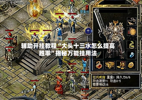 辅助开挂教程“大头十三水怎么提高胜率”揭秘万能挂用法-第3张图片
