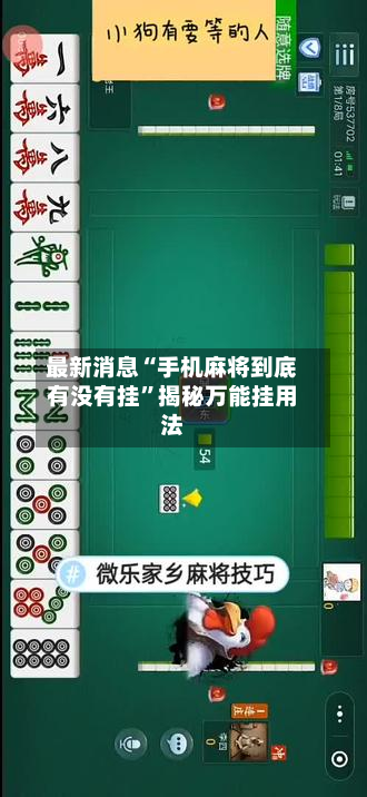 最新消息“手机麻将到底有没有挂”揭秘万能挂用法-第1张图片