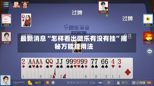 最新消息“怎样看出微乐有没有挂”揭秘万能挂用法-第2张图片
