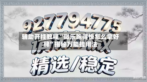 辅助开挂教程“微乐跑得快怎么拿好牌	”揭秘万能挂用法-第3张图片