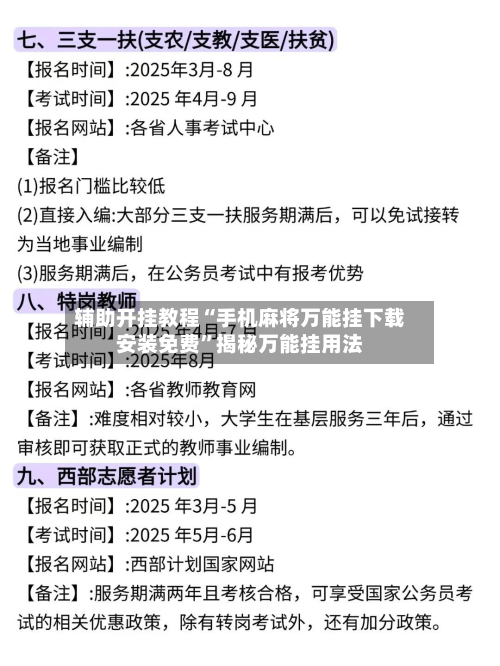 辅助开挂教程“手机麻将万能挂下载安装免费”揭秘万能挂用法-第1张图片