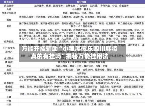 万能开挂辅助“小程序微乐四川麻将真的有挂吗	”揭秘万能挂用法-第2张图片