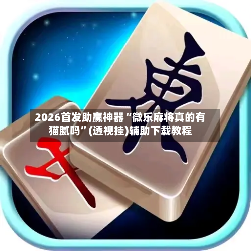 2026首发助赢神器“微乐麻将真的有猫腻吗	”(透视挂)辅助下载教程-第1张图片