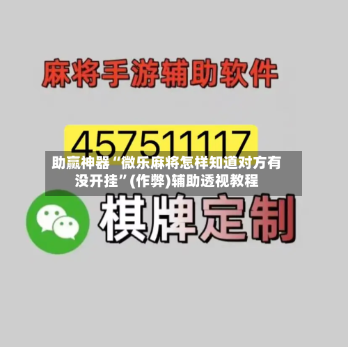 助赢神器“微乐麻将怎样知道对方有没开挂	”(作弊)辅助透视教程-第1张图片