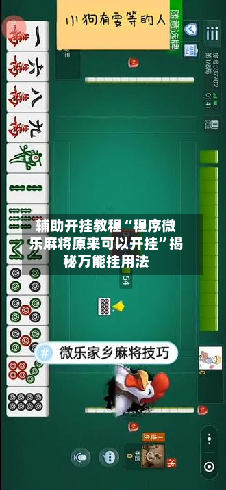 辅助开挂教程“程序微乐麻将原来可以开挂”揭秘万能挂用法-第2张图片