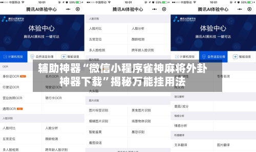 辅助神器“微信小程序雀神麻将外卦神器下载”揭秘万能挂用法-第3张图片