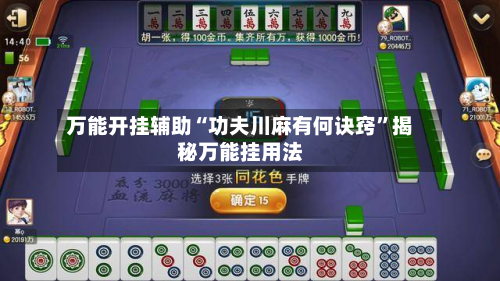 万能开挂辅助“功夫川麻有何诀窍”揭秘万能挂用法-第2张图片