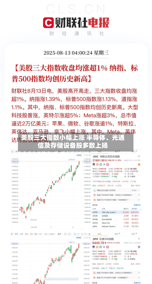 美股三大指数小幅上涨 半导体、光通信及存储设备股多数上扬-第1张图片
