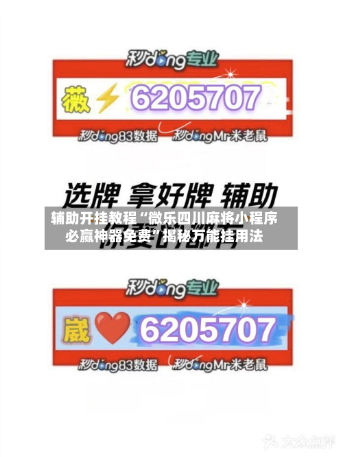 辅助开挂教程“微乐四川麻将小程序必赢神器免费	”揭秘万能挂用法-第2张图片