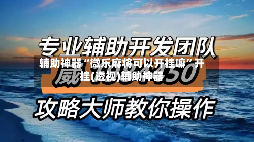 辅助神器“微乐麻将可以开挂嘛”开挂(透视)辅助神器-第1张图片