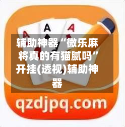 辅助神器“微乐麻将真的有猫腻吗	”开挂(透视)辅助神器-第1张图片