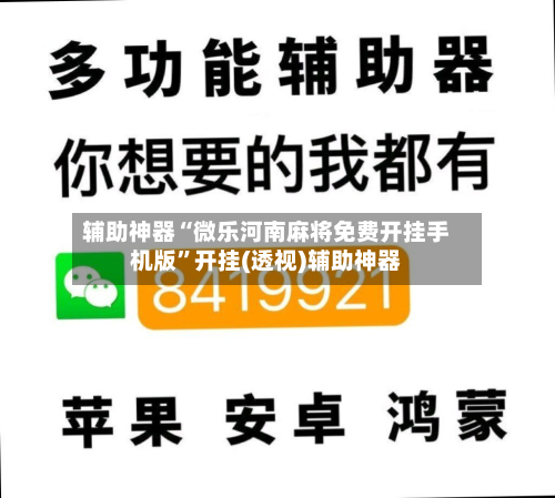 辅助神器“微乐河南麻将免费开挂手机版”开挂(透视)辅助神器-第1张图片