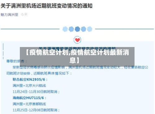 【疫情航空计划,疫情航空计划最新消息】-第3张图片