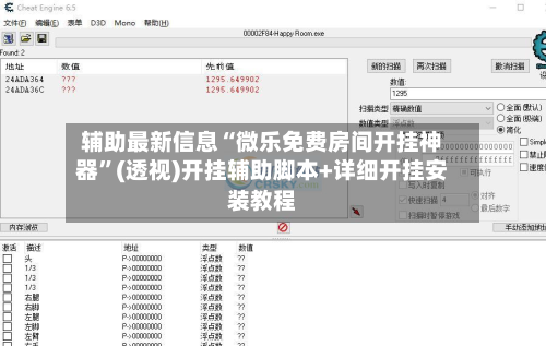 辅助最新信息“微乐免费房间开挂神器”(透视)开挂辅助脚本+详细开挂安装教程-第2张图片