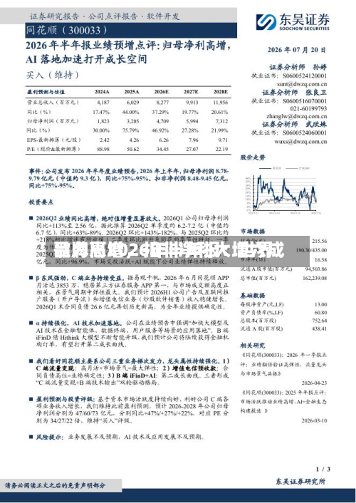 歌力思2026年半年报：世界品牌高增，扣非净利大增六成-第1张图片