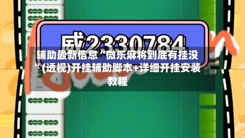 辅助最新信息“微乐麻将到底有挂没	”(透视)开挂辅助脚本+详细开挂安装教程-第2张图片