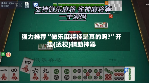 强力推荐“微乐麻将挂是真的吗?”开挂(透视)辅助神器-第2张图片