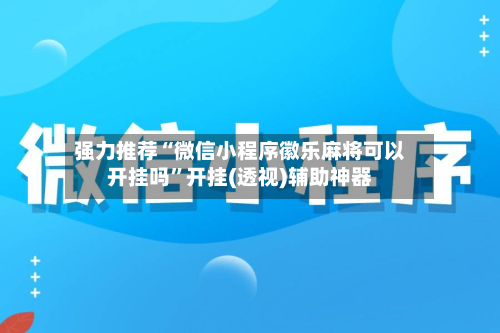 强力推荐“微信小程序徽乐麻将可以开挂吗”开挂(透视)辅助神器-第2张图片