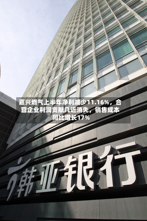 嘉兴燃气上半年净利减少11.16%，合营企业利润贡献几近消失	，销售成本同比增长17%-第1张图片