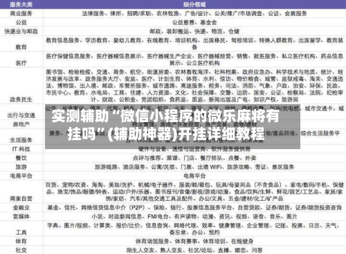 实测辅助“微信小程序的微乐麻将有挂吗”(辅助神器)开挂详细教程-第1张图片