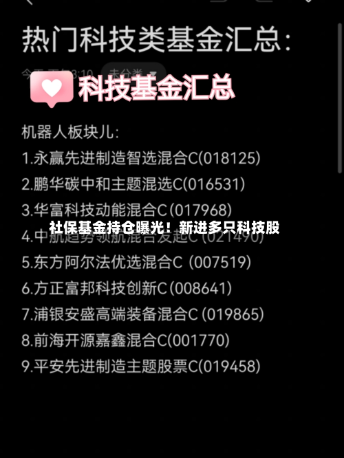 社保基金持仓曝光!新进多只科技股-第2张图片