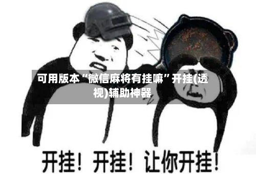 可用版本“微信麻将有挂嘛”开挂(透视)辅助神器-第1张图片