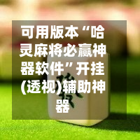 可用版本“哈灵麻将必赢神器软件”开挂(透视)辅助神器-第1张图片