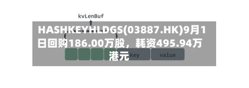 HASHKEYHLDGS(03887.HK)9月1日回购186.00万股，耗资495.94万港元-第1张图片