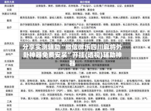分享实测辅助“微信微乐四川麻将外卦神器免费安装”开挂(透视)辅助神器-第2张图片