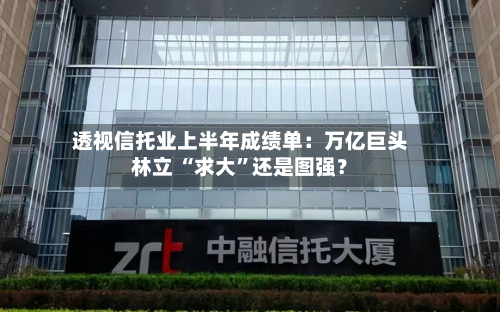透视信托业上半年成绩单：万亿巨头林立 “求大”还是图强？-第1张图片